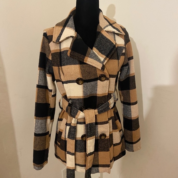 Plaid jacket / coat - Picture 1 of 4